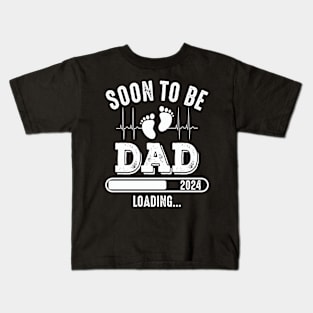 Dad Est 2024 Soon To Be Dad Pregnancy Announcement 1st Time Kids T-Shirt